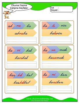 B sesi Çalışma Sayfaları